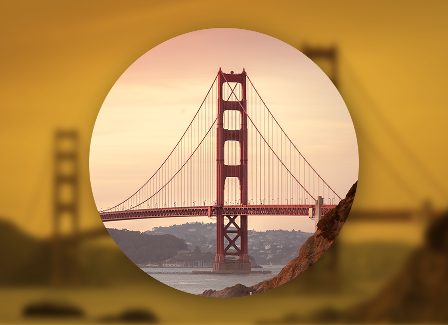 Golden Gate Bridge jako symbol Californie